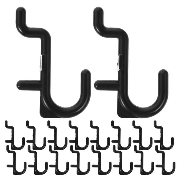 60PCS Peg Board J Hook Style Plastic Hooks for Garage Tool Storage and Craft Organization Non Locking Pegboard Accessories