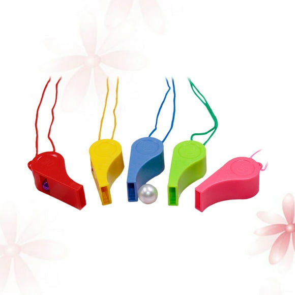 MLINS 60pcs Colorful Plastic Whistles Referee Whistles Cheering Whistles Kids Toy for Sports Gym (Random Color)