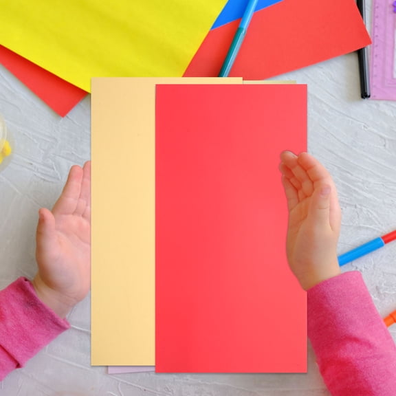 MLINS 60pcs Crafting Paper Accessory Cardstock Colored Sheets Reflective Color Construction Paper Solid Scrapbooking Material Handcraft Supply