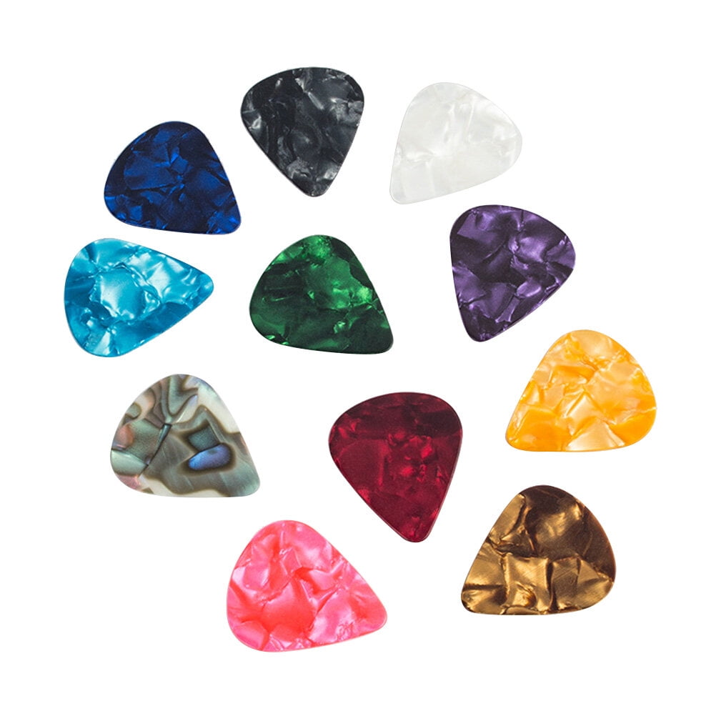 MLINS 60pcs Guitar Picks Colorful Heart Shape Guitar Picks For Guitar Bass Ukulele Mandolin Banjo 0.46/0.71/0.96mm (Assorted Color)