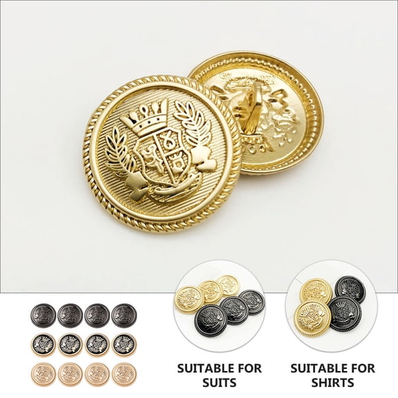 Milisten Sewing Buttons Vintage Alloy Wheat Metal Buttons 60Pcs 1.5x1.5in