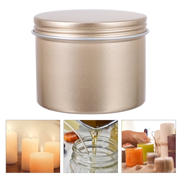 YUYUETIME Aluminum Alloy Candle Boxes 6Pcs 2.5In Tall Golden