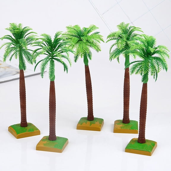 MLINS 6Pcs Coconut Tree Cake Toppers Cupcake Toppers Birthday Cake Decorations