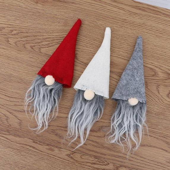 PTOOTP Gnome Hat Wine Bottle Sleeve, Assorted Colors, Christmas Wine Bottle Cover, Holiday Party Decoration
