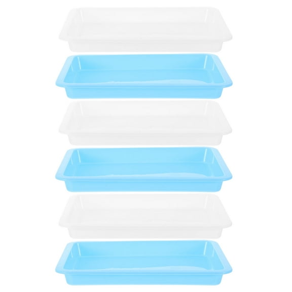 MLINS 6pcs Containment Tray Science Storage Spill-Proof Laboratory Trays for Scientific Experiments Classroom Teaching Organizer Crafts Organizer