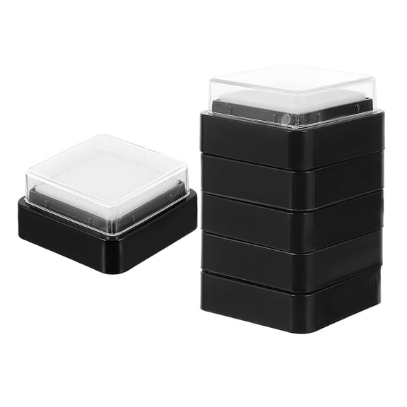 MLINS 6pcs DIY Blank Ink Pad Washable and Reusable for Crafting and DIY Stamping Portable Empty Inkpad for Embossing and Stamping