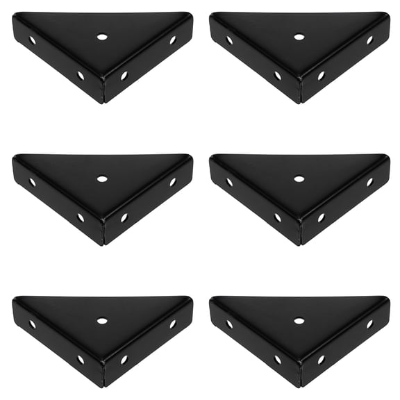 MLINS 6pcs Furniture Corner Connectors Bed Triangle Corner Braces Shelf Metal Corner Brackets Table Braces