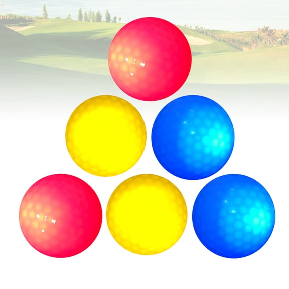 MLINS 6pcs LED Light Up Ball Ultra Bright Color Flashing Electronic Ball Rubber Material Novelty for Night Training (Random Color)