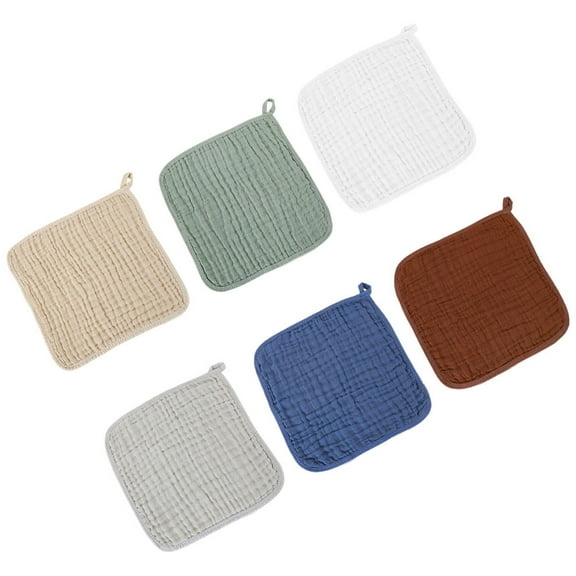 MLINS 6pcs Muslin Baby Burp Cloths Extra Absorbent Baby Feeding Towels Soft Baby Spit Up Rags Newborns Baby Towels