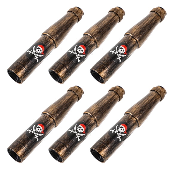 MLINS 6pcs Plastic Telescope Pirate Party Retractable Telescopes Cosplay Party Telescopes Prop