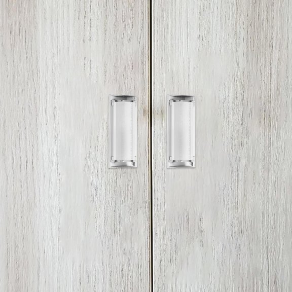 DINHEAROM Recessed Finger Flush Door Pulls Silver 6Pcs 4.13X1.57X0.59In