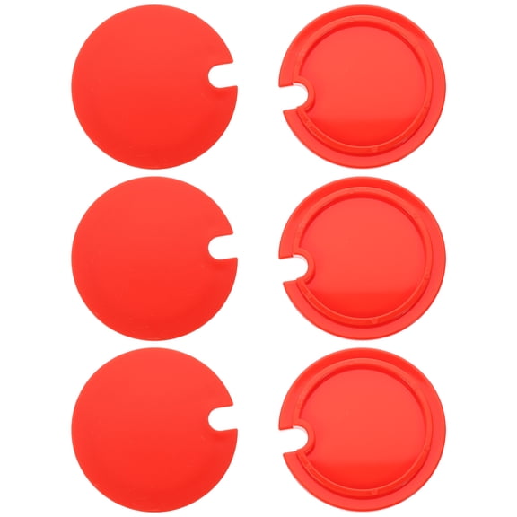 YUYUETIME Cup Lid Red 6Pcs 3.3X3.3X0.4In For Camping Home Use