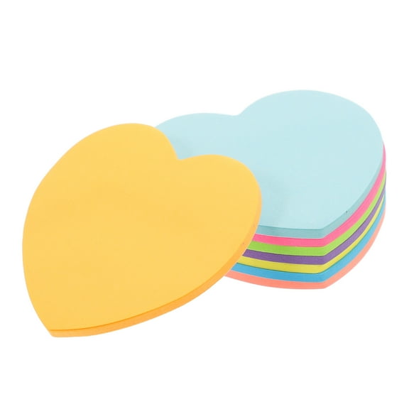 MLINS 8 Books Adhesive Massage Pads Portable Notepad Heart Memo Pads Note Pads for Office Use