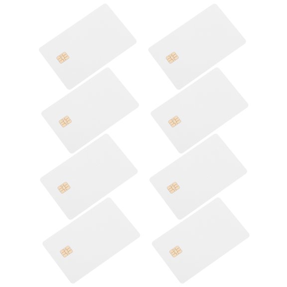 YUYUETIME 8Pcs Double Side White PVC Cards Blank for Sublimation Printing and Access Control