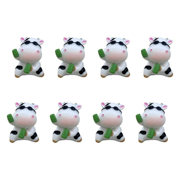 MLINS 8 Pcs Farm Animals Stuffed Toy Cow Ornament Cow Collection Child 3.5X2.3X2.3CM