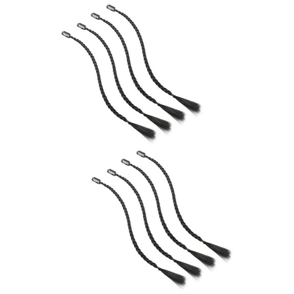 MLINS 8 Pcs  Hair Extensions Baby Braids Front Side Bang Long Braided Clip in Hair Extensions