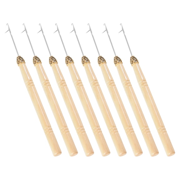 YUYUETIME Dreadlock Crochet Needle Kit Portable Salon Hair Needle Comfortable Handle 8Pcs