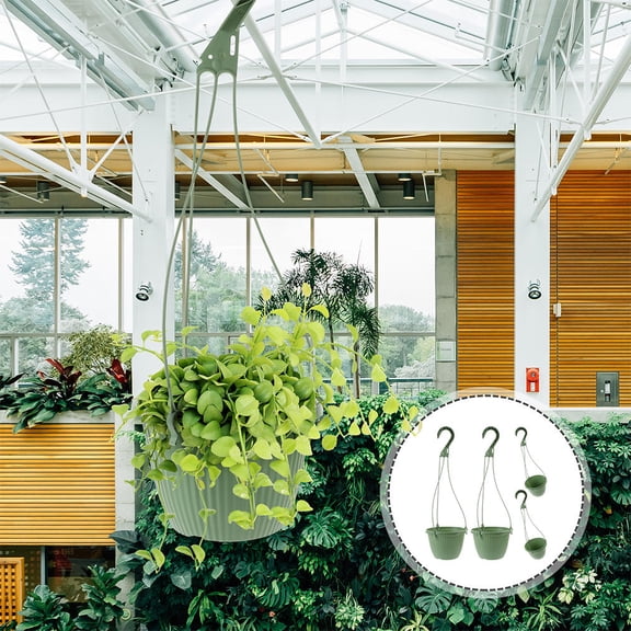 MLINS Hanging for Indoor Plants, Propagation Pots, Green, and Stylish Plant Holders
