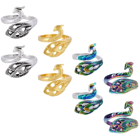 MLINS 8 Pcs Household Braided Ring Crochet Finger Loops Interchangeable Handmade Rings Lovers