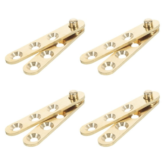 MLINS 8 Pcs Key Ring Decoration Invisible Hinges Door Hinge 5.80X1.10X1.00CM Golden
