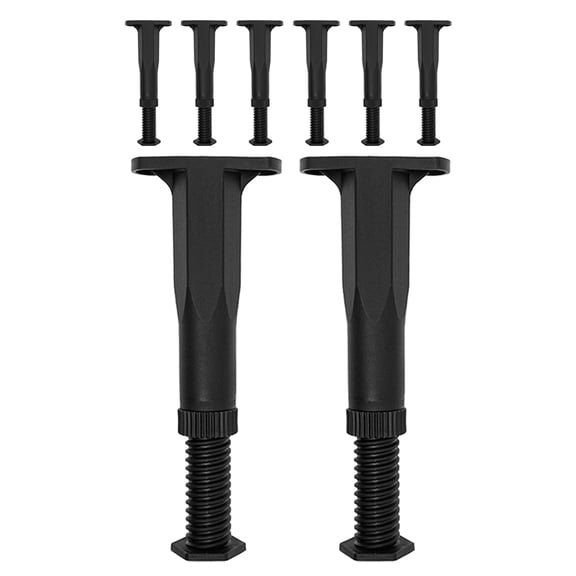 MLINS 8 Pcs Outlet Adjustable Support Feet Practical Bed Leg 13.50X8.80X5.50CM Black