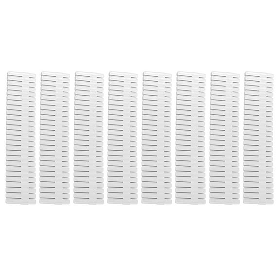 MLINS 8 Pcs Plastic Sub-grid Drawer Dividers Transparent Freezer Organiser White