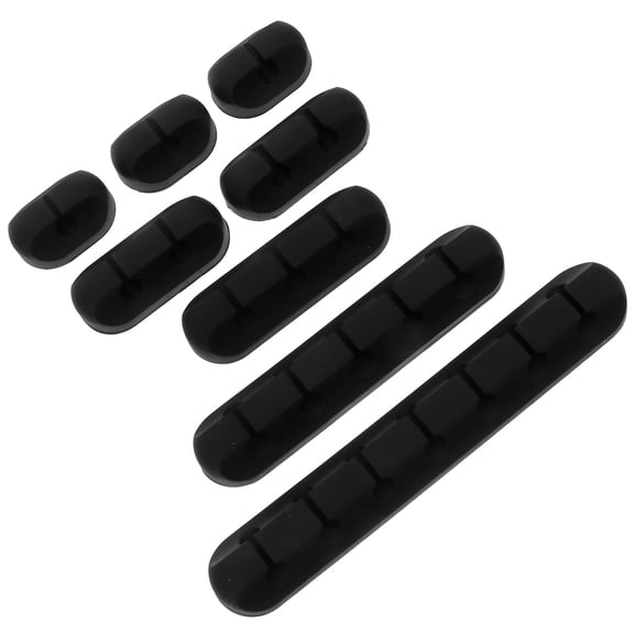 DINHEAROM Cable Management Cable Clips Black Silicone 8pcs