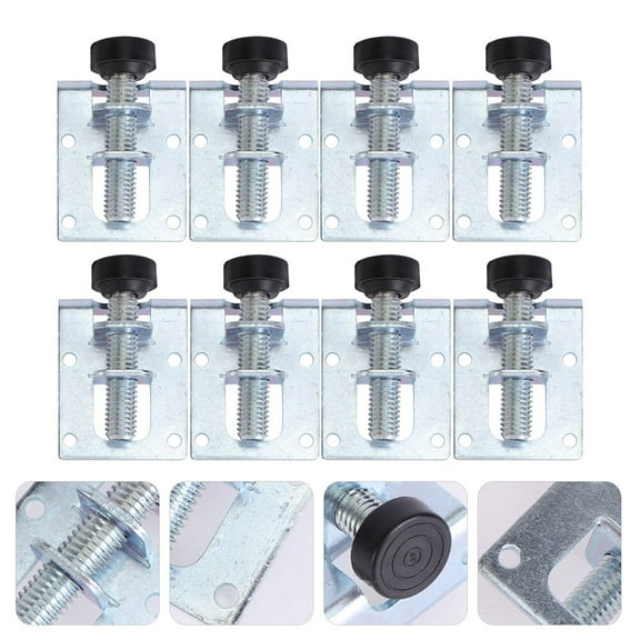 MLINS  8 Pcs Steel Leveling Feet Furniture Legs Table Cabinet Man Silver