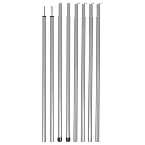 MLINS 8 Pcs Telescoping Tarp Poles Tent Stand Non-slip Weather-resistant Travel