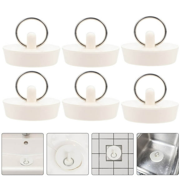 MLINS 8 Pcs Tub Stopper Bathroom Sink Pop up Plug Drain Cover White