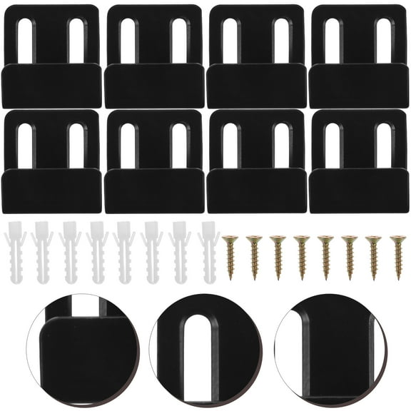 AURARMLET Heavy Duty Stainless Steel Mounting Bracket 8 Sets 1.4x1.4x0.8in Wall Mount Hardware