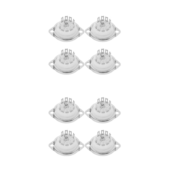 DINHEAROM Ceramic 9Pin Pcb Tube Sockets Durable and High Temperature Resistant for Audio Equipment