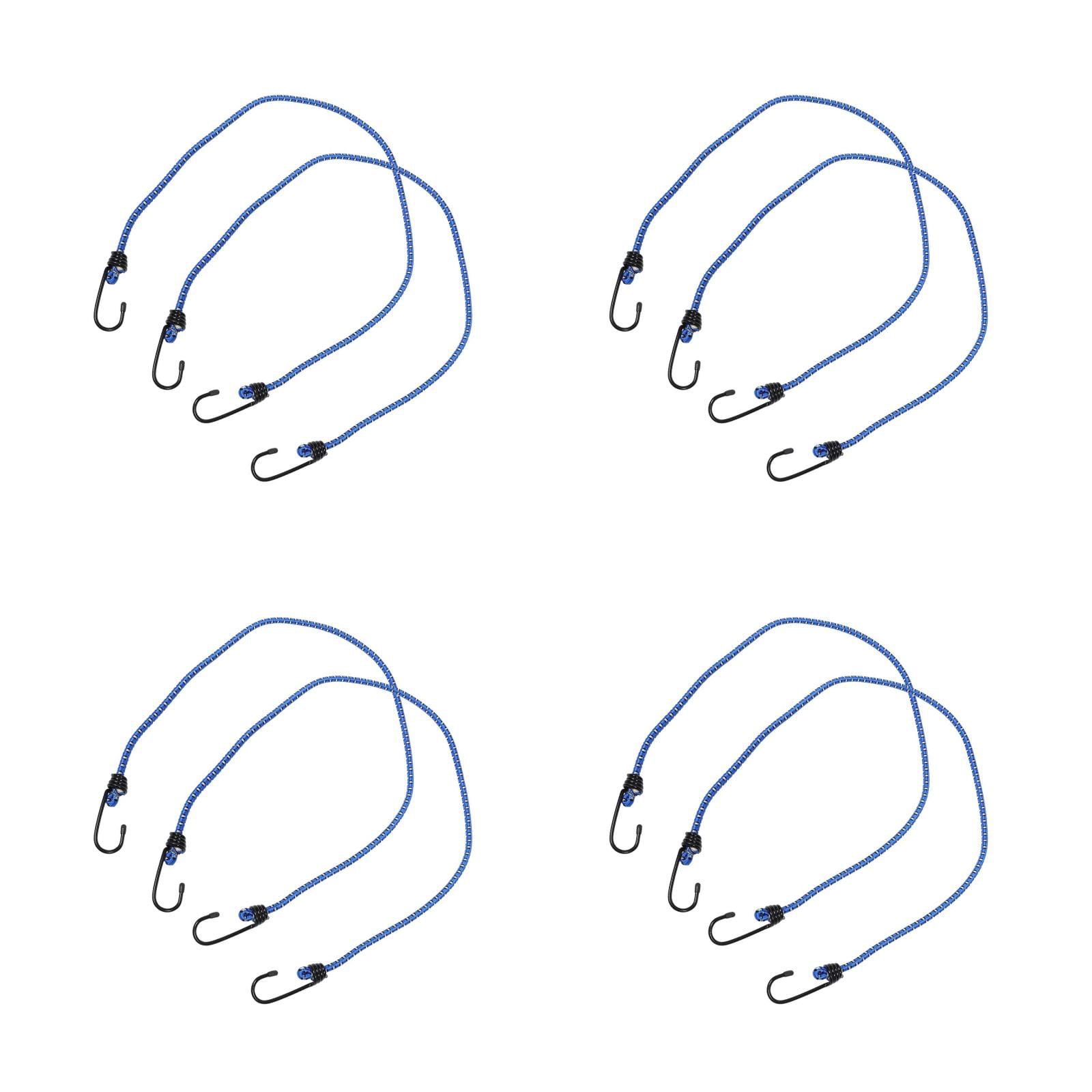 MLINS Adjustable Elastic Hook Straps for Bike Motorcycle Luggage, Heavy Duty Bungee Cords with Carabiner for Secure Tie Down