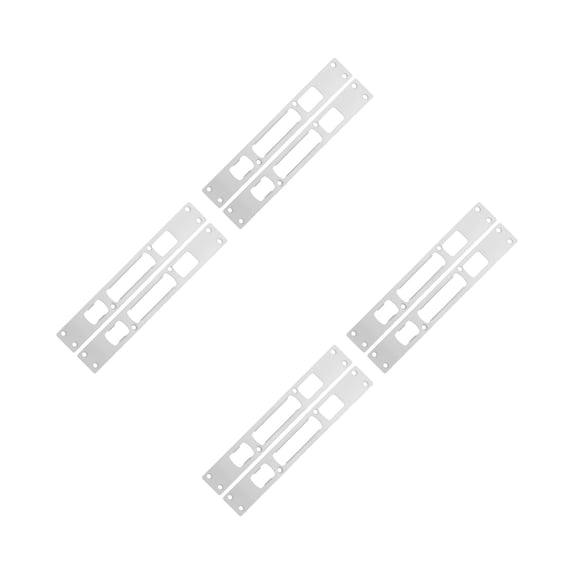 MLINS 8 pcs  Heavy Duty Metal Door plate Stainless Steel Door Striker Plate Strike Plate for Door Reinforcement Deadbolt Strike Plate