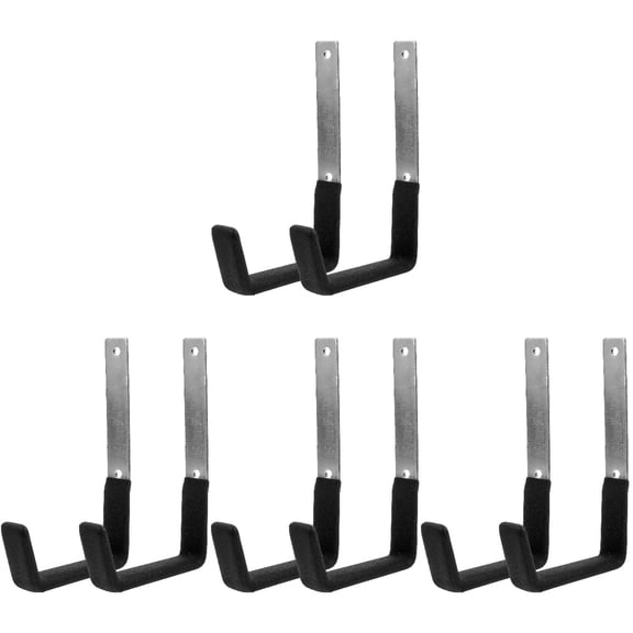 MLINS 8 pcs L Shape Wall Hooks Garage Wall Utility Hooks Wall Mounted Storage Hooks for Hanging