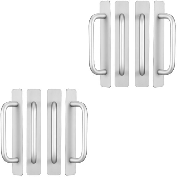 MLINS 8 pcs Punch Free Handles Wardrobe Handle Aluminum Alloy Door Handles