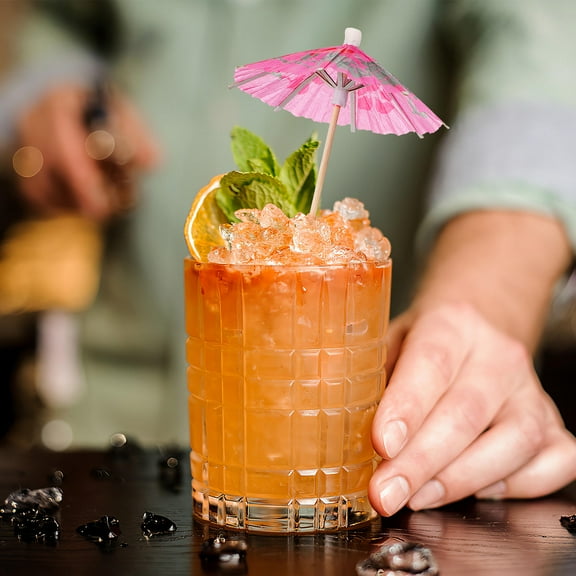 MLINS  80 Pcs Drink Parasols Garnishes Cocktail Umbrella Picks Travel Colorful