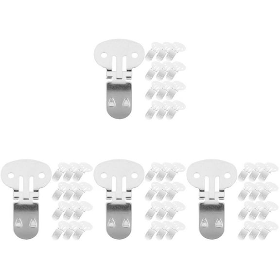 MLINS 80 Pcs  Shoe Clips Flat Blank Metal Shoe Clips for DIY Craft Shoe Supplies