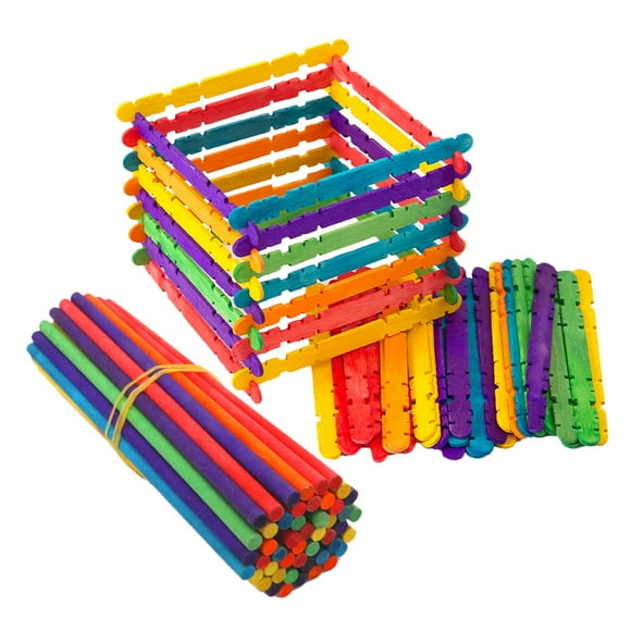 MLINS 80 Pcs Waxing Stick Colored Ice Cream Sticks Lollipops Sticky Popsicle
