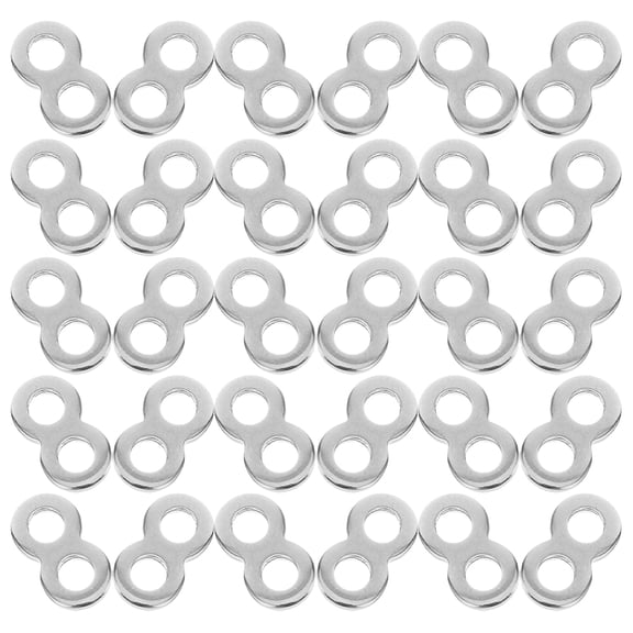 FELTECHELECTR 80Pcs Heavy Duty Stainless Steel Flat Connectors for Furniture Repair and Jewelry Making