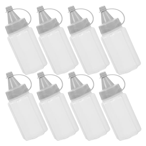 MLINS Mini 30ml Refillable Plastic Squeeze Bottles for Condiments, Sauce, Salad Dressing, Honey, BBQ, Picnic, Kitchen Dispensers