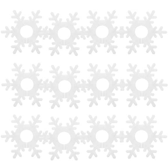 AURARMLET 12pc Snowflake Glass Charms Wine Glass Markers Felt Tags for Drink Identification
