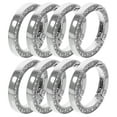 thumbnail image 1 of 8Pcs Metal Round Key Rings Car Keychain Organizers Hanging Rings, 1 of 8