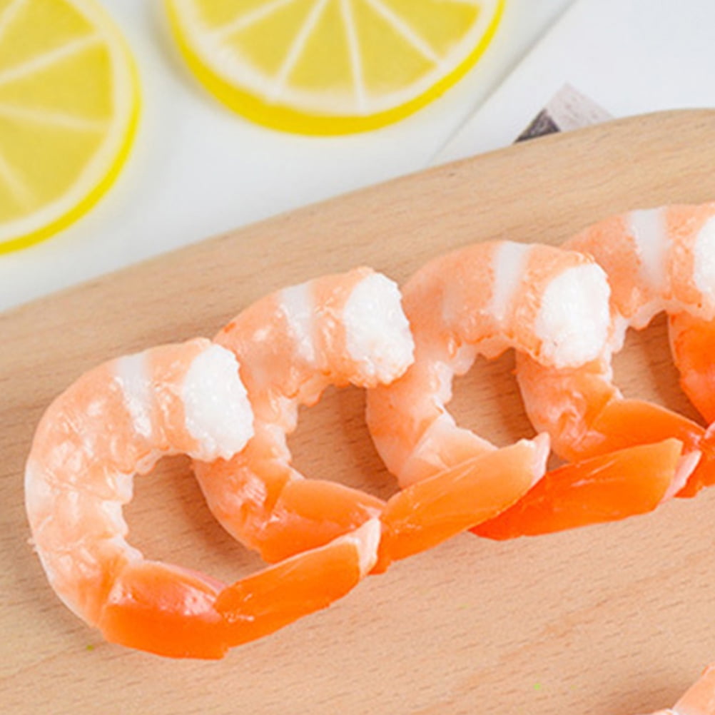 Kisangel Fake Shrimp Models - 9pcs Realistic Artificial Red Prawns For Display & Photography Props 6 thumbnail image