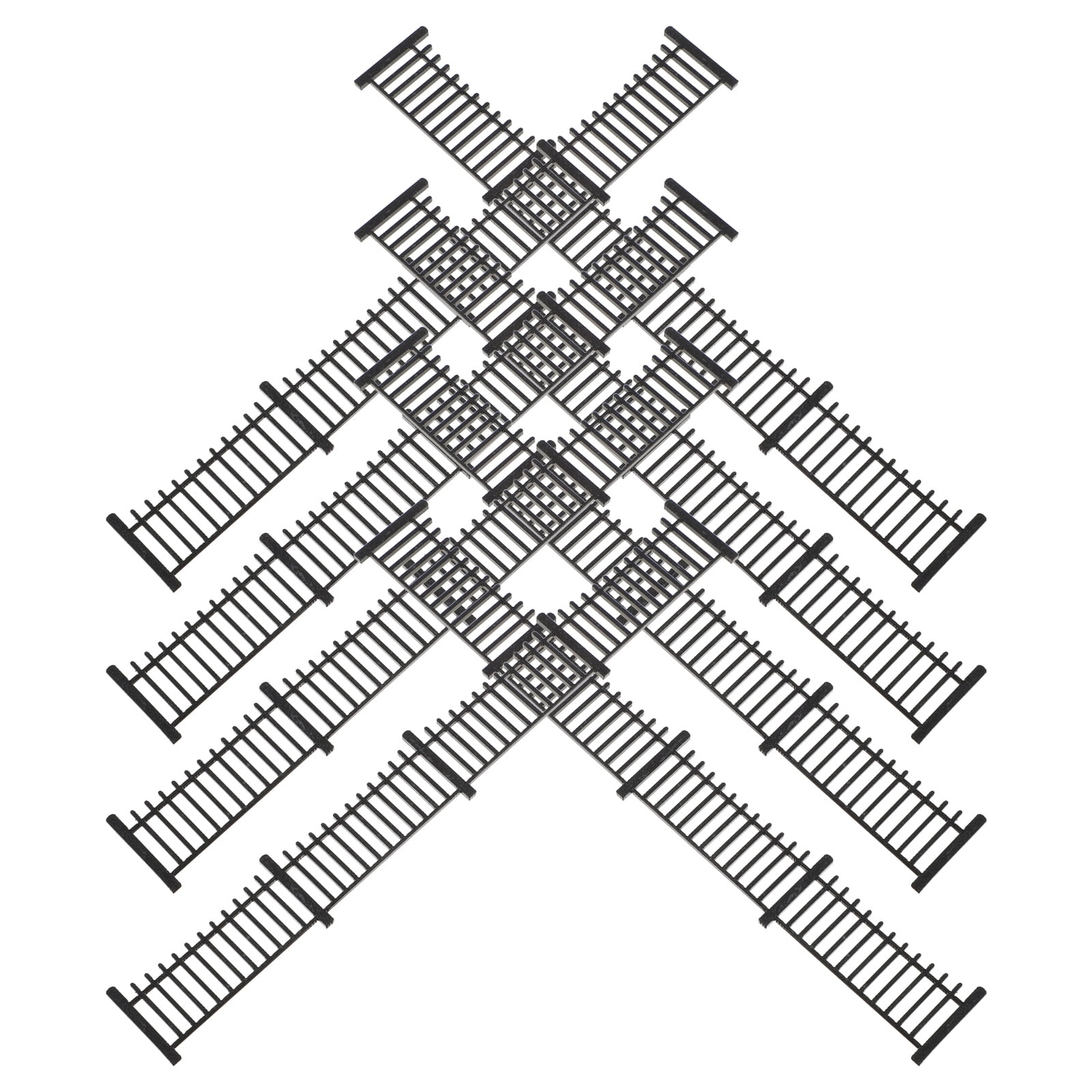 MLINS 8pcs Miniature Garden Fence Fairy Garden Picket Fence Small ...