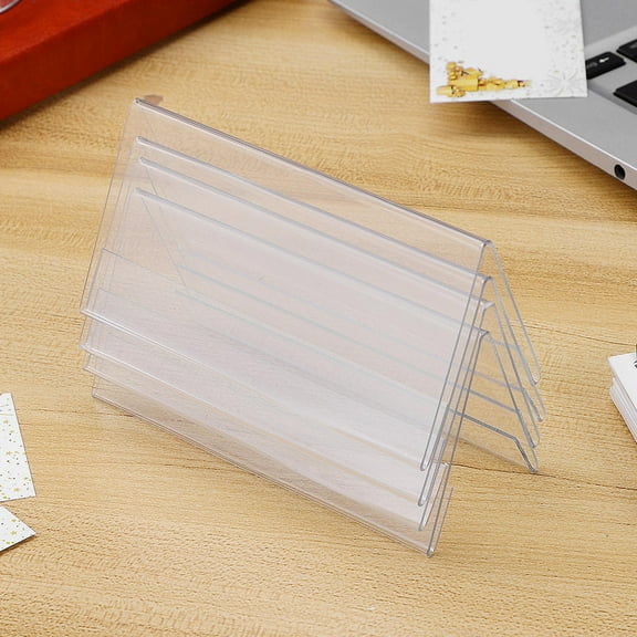 MLINS 8pcs Name Plate for Desks Transparent Acrylic Display Stand Office Use Conference Name Plate Identity Display Holder Clear Tent Name Plate Display for Office Conference
