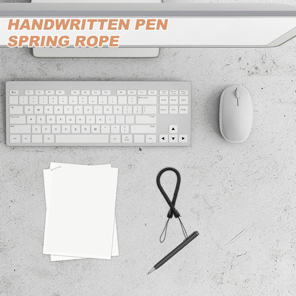 MLINS 8pcs Retractable Pen Lanyard Spring Tether for Pens Pen Lanyard Pen Leash Lanyard Elastic Stylus Tether Touchscreen Pen Holder Pen Retainer