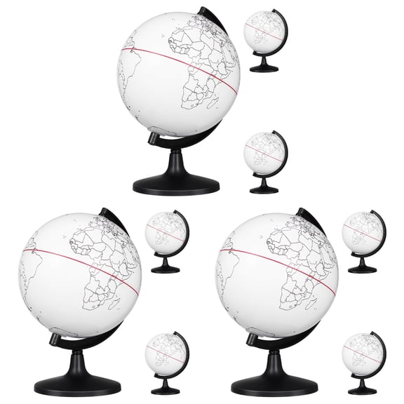 MLINS 9 Pcs  Blank Globe Coloring Model Educational Unpainted Globe Model Unfinished Globe Coloring Globe