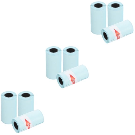 MLINS 9 Rolls Blank Adhesive Label Self Adhesive Label for Correct Blank Machine Tape Paper