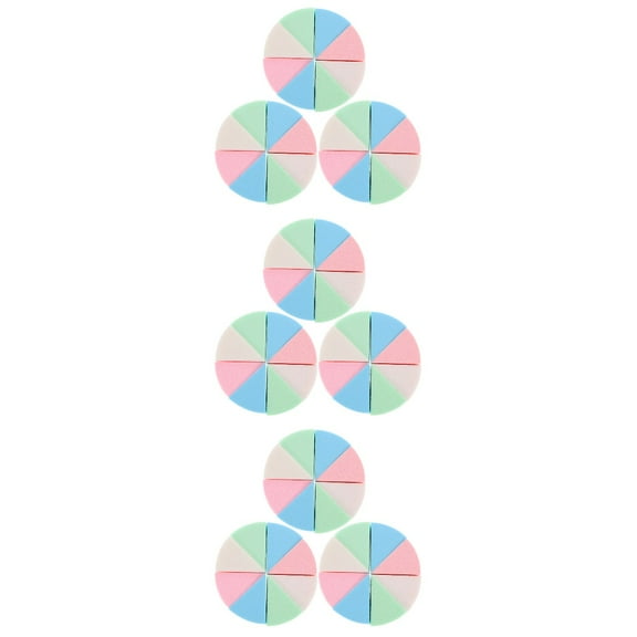 MLINS 9 Sets of Wet And Dry Dual Use Makeup Sponges Make Up Cosmetic Wedges Small Sponges Wedge Puff